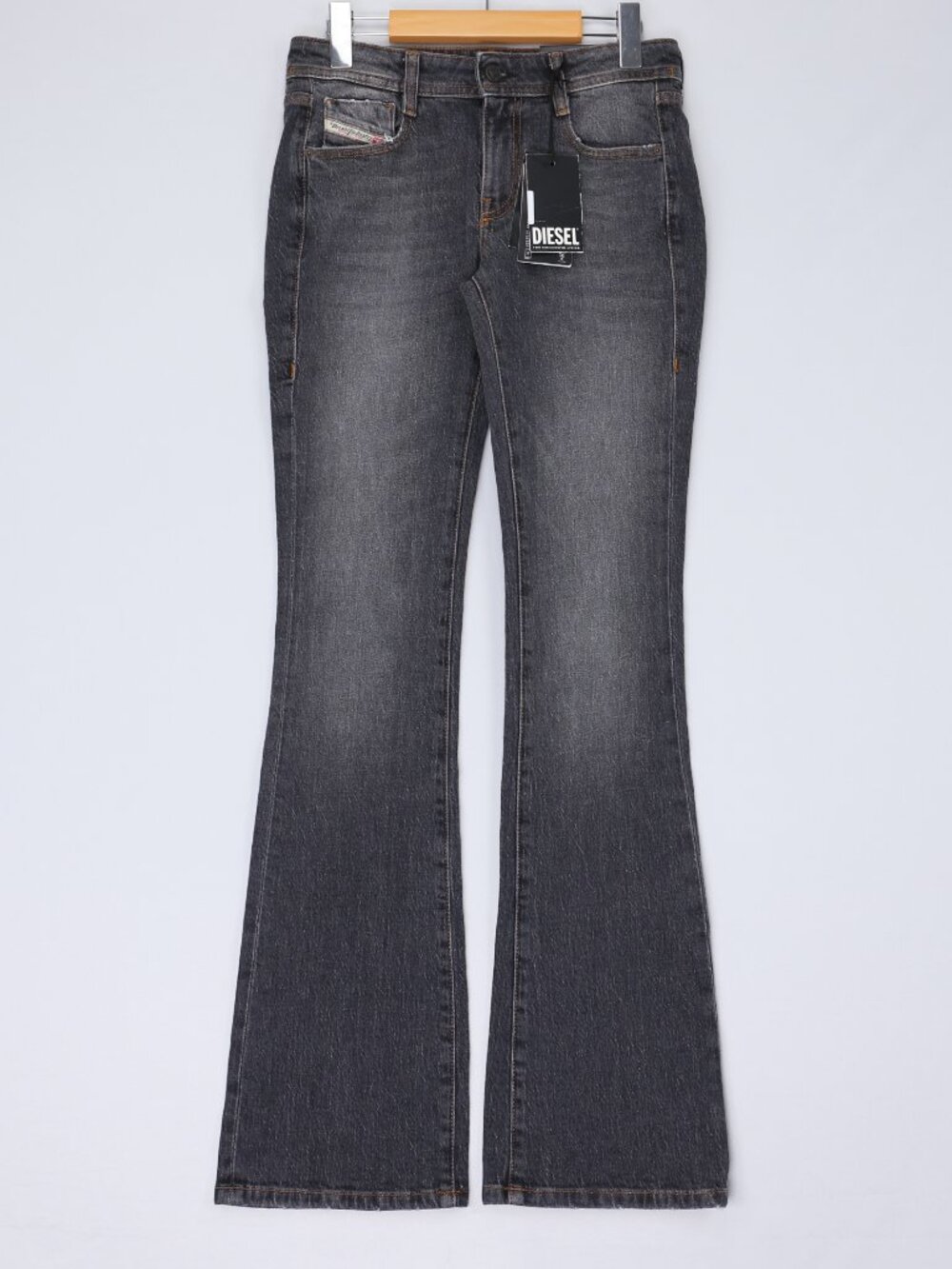Diesel Womens Jeans 1969 D-Ebbey Bootcut Slim Denim Low Rise Black – 30in Inseam